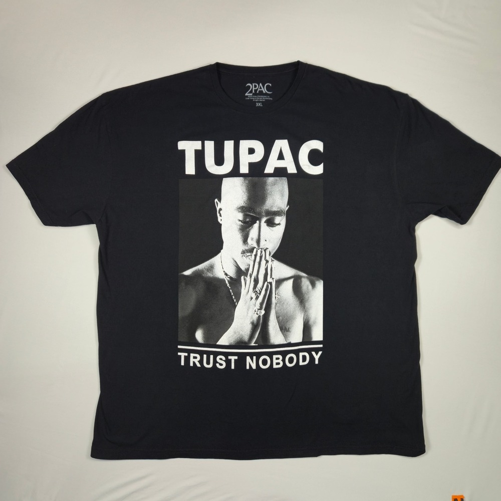 2Pac Trust Nobody T-Shirt Black 3XL Rap Tee Hip Hop Graphic Amaru 2023 Bravado